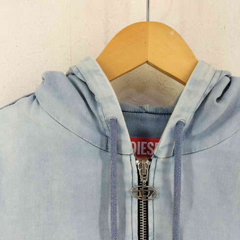 ディーゼル DIESEL D-GIR-NE トラックデニムフーディー ジップアップパーカー メンズ import:XS