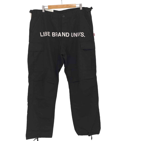 ライブブランドユニバース LIBE BRAND UNIVS バギーロゴプリントカーゴパンツデニムパンツ メンズ JPN:XL