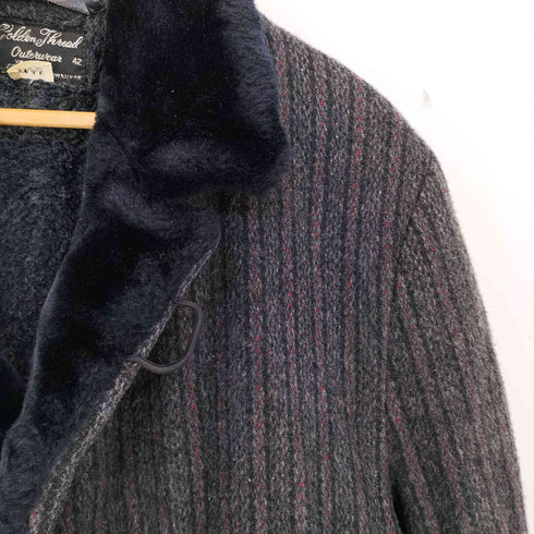 Golden Thread Brill Bros 60s くるみボタン 襟ファー ダブルブレストロングコート メンズ 42
