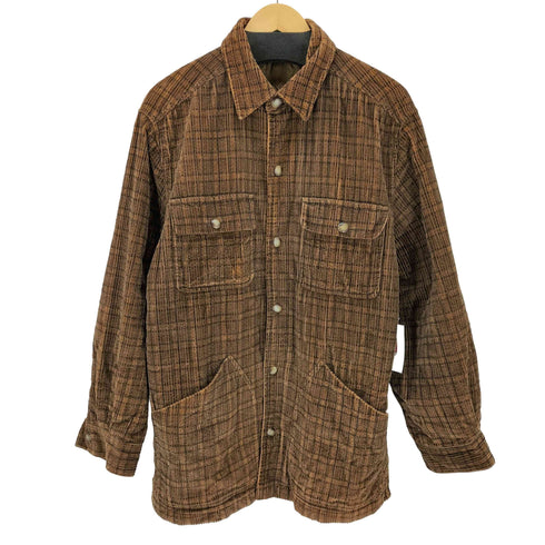 クレイボーン Claiborne 裏地キルティング チェック柄 コーデュロイジャケット メンズ JPN:M