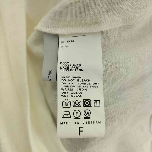 フレームワーク FRAMeWORK 22SS ヘビーリネン2WAYブラウス レディース FREE