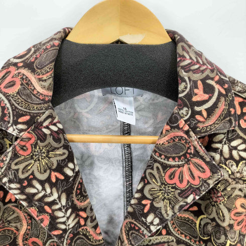 ANN TAYLOR LOFT ペイズリー柄3Bテーラードジャケット レディース UK:14