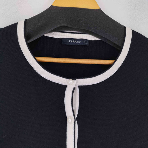ザラ ZARA パール調ボタンニットカーディガン メンズ import:M