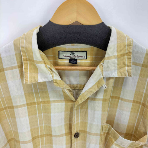 トミーバハマ Tommy Bahama シルク100% チェック S/S シャツ メンズ JPN:L