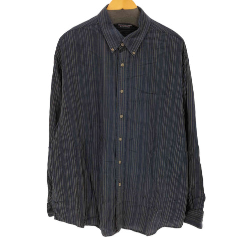 ラウンドツリーアンドヨーク roundtree&yorke テンセル L/S ストライプシャツ メンズ JPN:XL