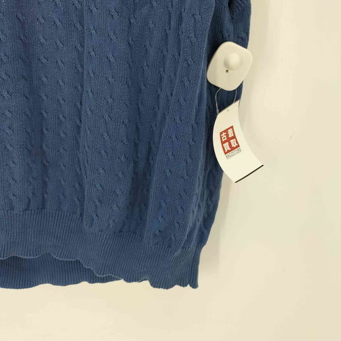 ポロゴルフラルフローレン POLO GOLF RALPH LAUREN ポニー 刺繍 Vネック ケーブル コットン ニット ベスト メンズ import:L