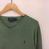 ポロラルフローレン POLO RALPH LAUREN PIMA COTTON ポニー刺繍 Vネック ハイゲージ コットン ニット メンズ import:L
