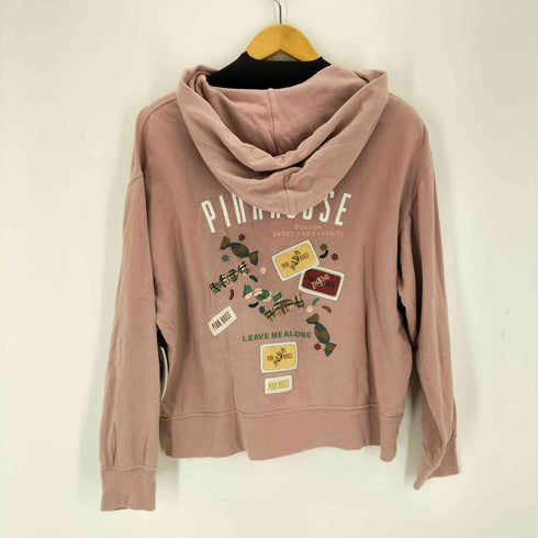 ピンクハウス PINK HOUSE キャンディ 刺繍ジップパーカー レディース