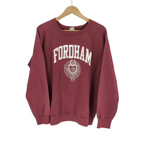 チャンピオン Champion 80S USA製 カレッジプリント ラグランスリーブトレーナー メンズ import:XL