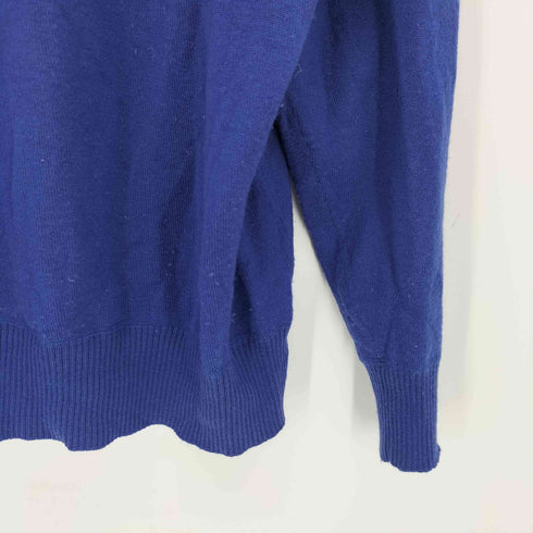 チャップスラルフローレン CHAPS RALPH LAUREN ロゴ 刺繍 クルーネック ウール コットン プルオーバー ニット メンズ import:L
