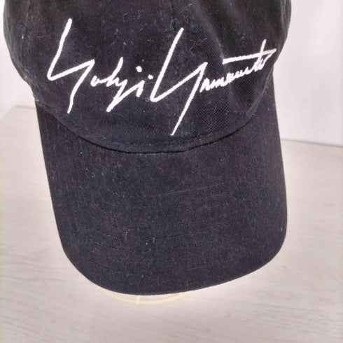 ヨウジヤマモトプールオム Yohji Yamamoto POUR HOMME ロゴ刺繍 ベースボールキャップ ブラック メンズ