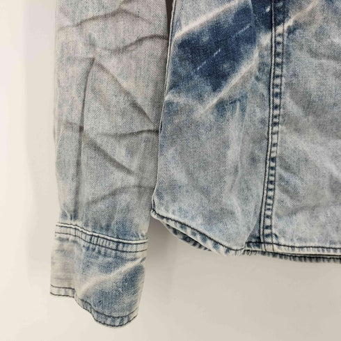 シヴァーライズ CIVARIZE 00s Y2K ブリーチ加工 デニム ウエスタンジャケット メンズ JPN:44