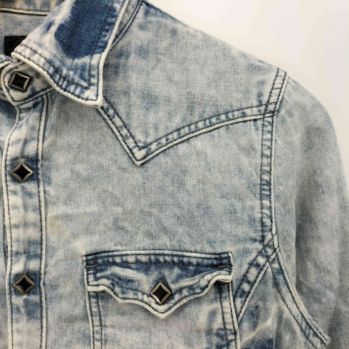 シヴァーライズ CIVARIZE 00s Y2K ブリーチ加工 デニム ウエスタンジャケット メンズ JPN:44