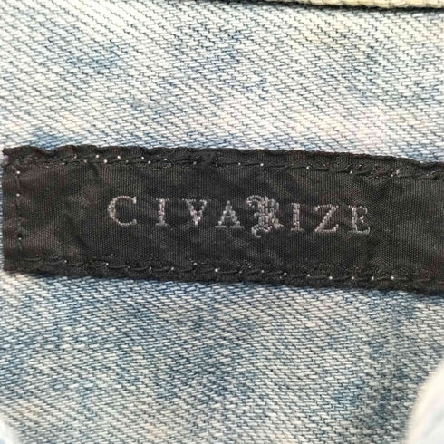 シヴァーライズ CIVARIZE 00s Y2K ブリーチ加工 デニム ウエスタンジャケット メンズ JPN:44