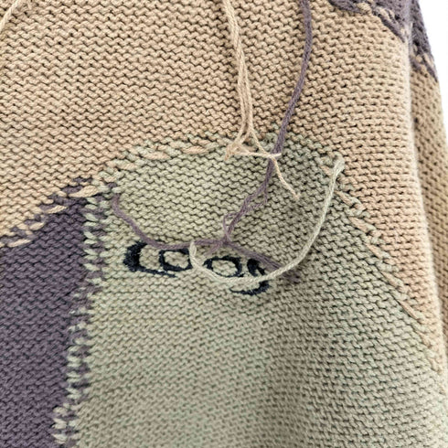 COOS ダメージ加工切り返しニット メンズ import:S