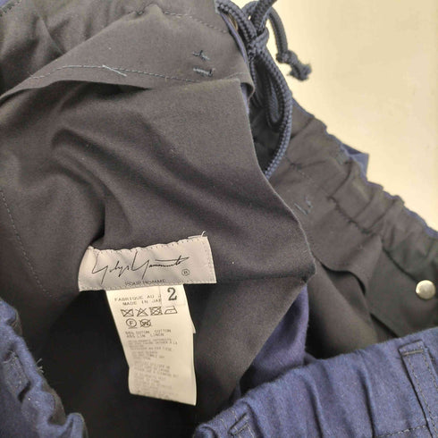 ヨウジヤマモトプールオム Yohji Yamamoto POUR HOMME 25SS double stitch rubber pants ダブル ステッチ ゴム パンツ メンズ JPN:1