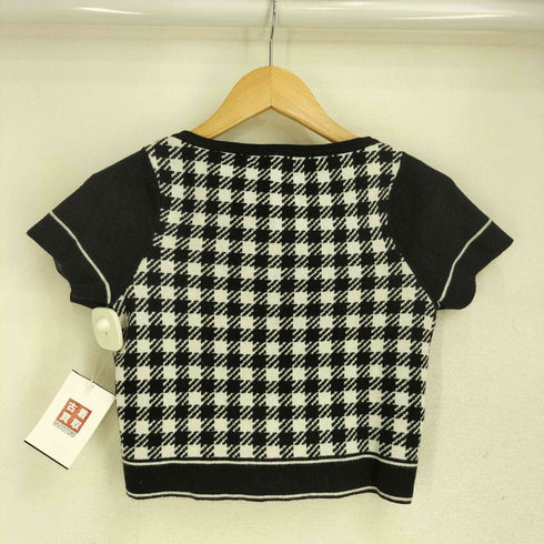 ダーリッチ Darich 24SS ギンガムチェックファスナーニットトップス レディース FREE
