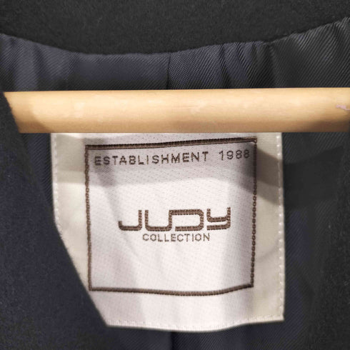 JUDY COLLECTION カシミヤ100ノーカラーコート レディース