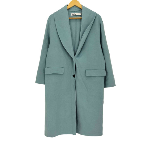 ザラ ZARA ウール混 ショールカラー オーバー チェスターコート レディース import:XS