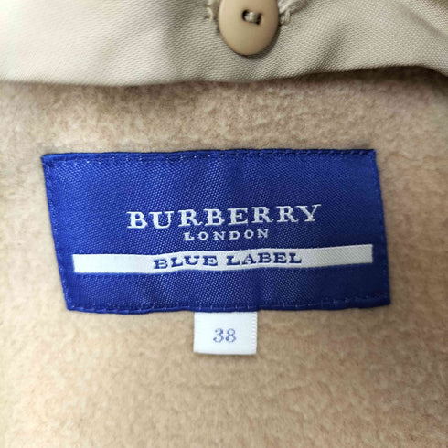 バーバリーブルーレーベル BURBERRY BLUE LABEL ウールライナー&ファー付ショートトレンチコート レディース 38
