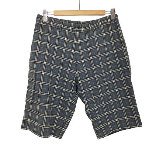 バーバリーブラックレーベル BURBERRY BLACK LABEL チェック柄 サイドポケット ウール ショーツ メンズ 79
