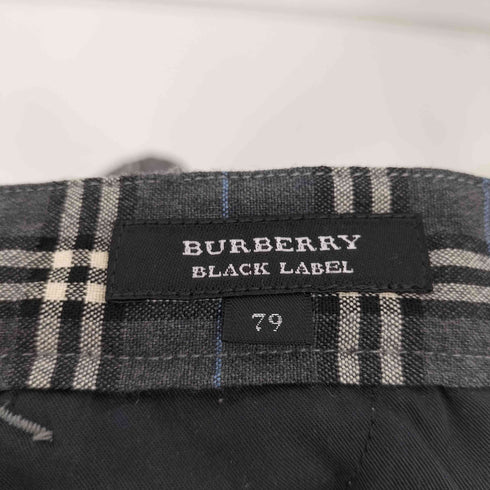 バーバリーブラックレーベル BURBERRY BLACK LABEL チェック柄 サイドポケット ウール ショーツ メンズ 79