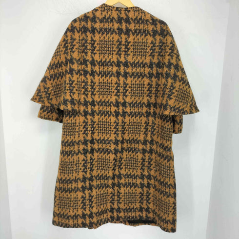 owens ケープデザイン ノーカラーツイードコート レディース