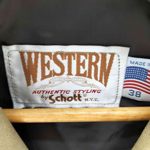 WESTERN AUTHENTIC STYLING by Schott 80-90s USA製 ウエスタンレザージャケット メンズ 38