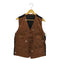 バイグラッドハンド BY GLADHAND COLLEGIATE CORDUROY NO COLLAR VEST カレッジエイト ロゴデザイン クルミボタン コーデュロイ ノーカラーベスト メンズ L
