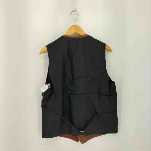 バイグラッドハンド BY GLADHAND COLLEGIATE CORDUROY NO COLLAR VEST カレッジエイト ロゴデザイン クルミボタン コーデュロイ ノーカラーベスト メンズ L