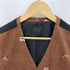 バイグラッドハンド BY GLADHAND COLLEGIATE CORDUROY NO COLLAR VEST カレッジエイト ロゴデザイン クルミボタン コーデュロイ ノーカラーベスト メンズ L