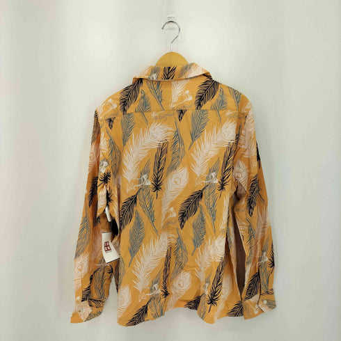 バイグラッドハンド BY GLADHAND PEACOCK QUILL L/S SHIRTS ピーコッククイル 総柄デザイン オープンカラー 長袖シャツ メンズ L