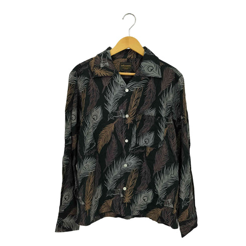 バイグラッドハンド BY GLADHAND PEACOCK QUILL L/S SHIRTS ピーコッククイル 総柄デザイン オープンカラー 長袖シャツ メンズ S