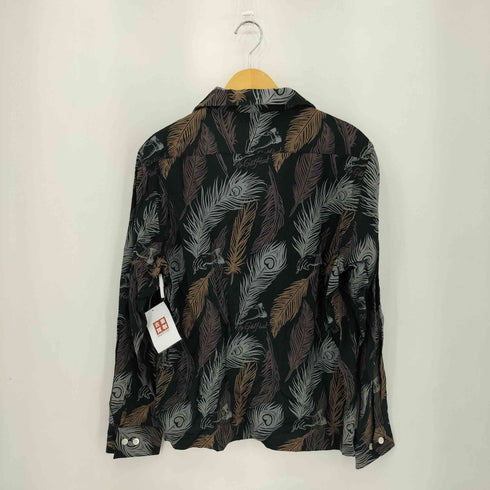 バイグラッドハンド BY GLADHAND PEACOCK QUILL L/S SHIRTS ピーコッククイル 総柄デザイン オープンカラー 長袖シャツ メンズ S