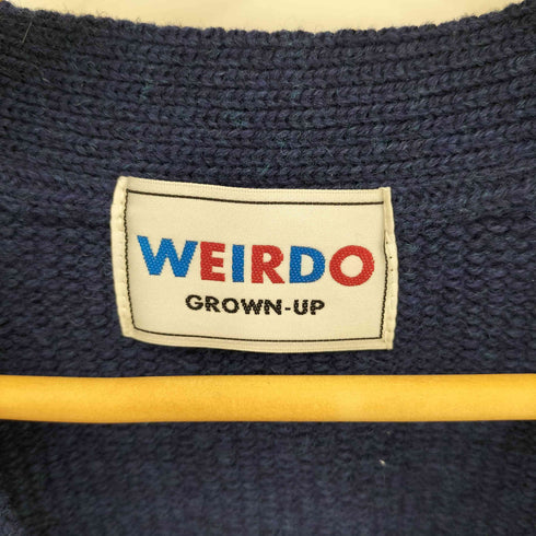ウィアード WEIRDO CHARLIE CARDIGAN NAVY チャーリー レタードウールニット カーディガン メンズ L