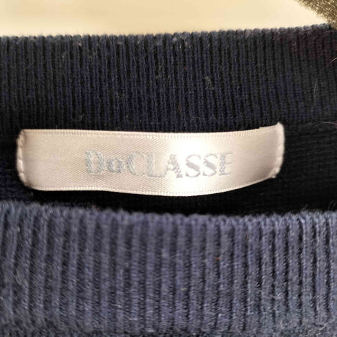 ドゥクラッセ DoCLASSE レーヨン混 フリルデザインニット レディース JPN:L