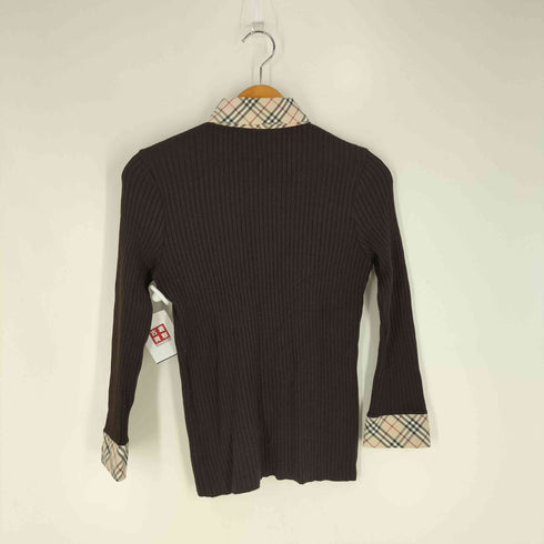バーバリーロンドン BURBERRY LONDON ノバチェック切替 ニットシャツ レディース JPN:2
