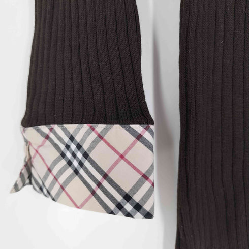 バーバリーロンドン BURBERRY LONDON ノバチェック切替 ニットシャツ レディース JPN:2