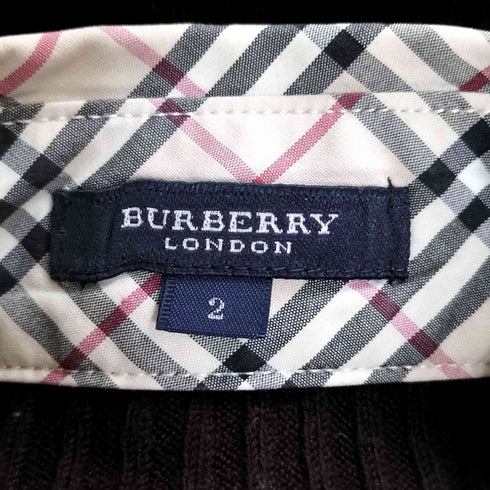 バーバリーロンドン BURBERRY LONDON ノバチェック切替 ニットシャツ レディース JPN:2