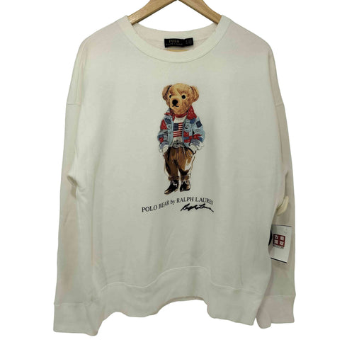 ポロラルフローレン POLO RALPH LAUREN ポロベアプリント クラッシュド クルーネック スウェット メンズ XL