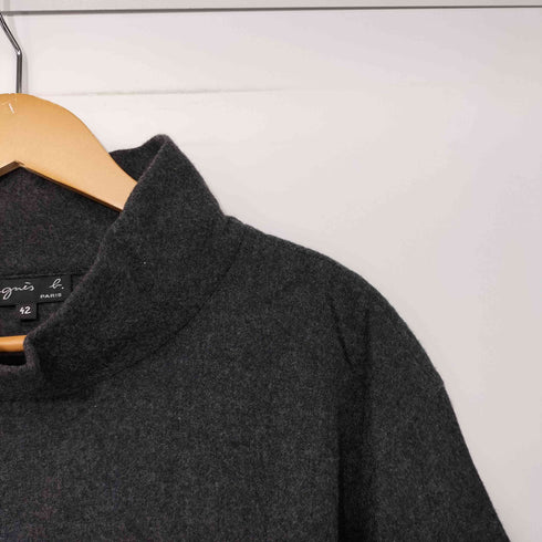 アニエスベー agnes b. PARIS ウール S/S ハイネック カットソー レディース 42