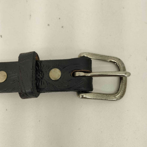 グラッドハンド GLADHAND エンボス加工 ナロー レザーベルト メンズ 32