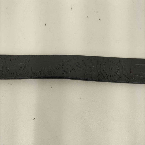 グラッドハンド GLADHAND エンボス加工 ナロー レザーベルト メンズ 32