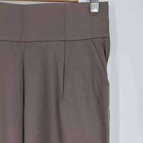 ユナイテッドアローズグリーンレーベルリラクシング UNITED ARROWS green label relaxing サキソニー ハイウエスト ワイド パンツ レディース JPN:40