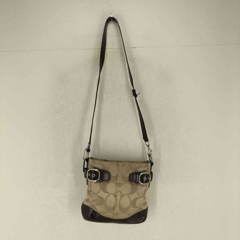 コーチ COACH レザー切替シグネチャーロゴショルダーバッグ レディース