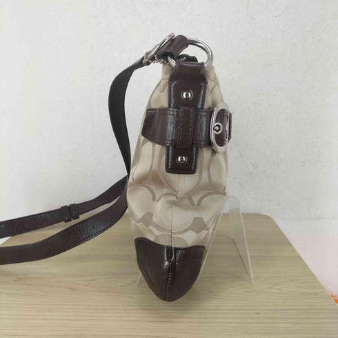 コーチ COACH レザー切替シグネチャーロゴショルダーバッグ レディース