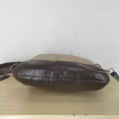 コーチ COACH レザー切替シグネチャーロゴショルダーバッグ レディース