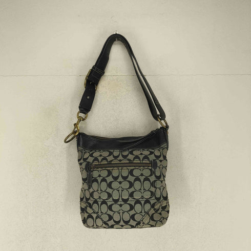 コーチ COACH レザー切替シグネチャーロゴショルダーバッグ レディース