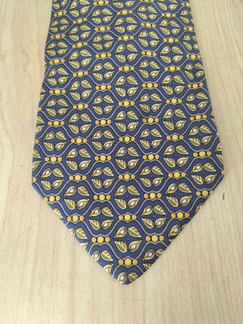 サルヴァトーレフェラガモ Salvatore Ferragamo リーフデザインシルクネクタイ メンズ