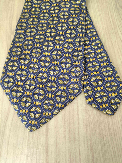 サルヴァトーレフェラガモ Salvatore Ferragamo リーフデザインシルクネクタイ メンズ